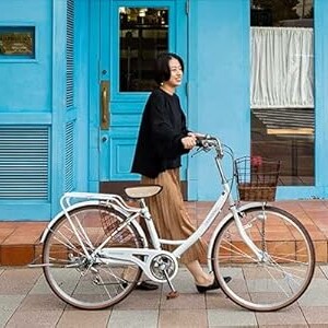 女性　自転車