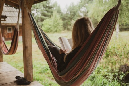 ハンモック 読書